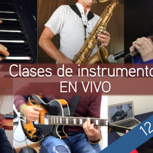 32 clases de instrumento individuales en vivo (12 meses)